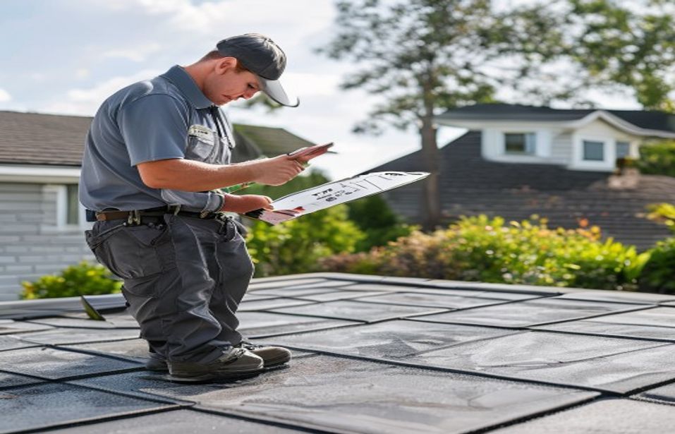 Roof inspection for coating and waterproofing estimate